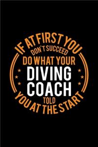 If At First You Don't Succeed Do What Your Diving Coach Told You At The Start