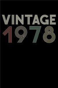 Vintage 1978 Notebook Birthday Gift