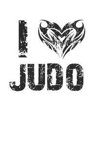 I Love Judo Tribal Heart Design 120 Page Notebook Lined Journal