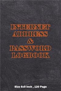 Internet Address & Password Logbook
