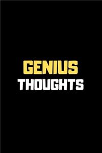 Genius Thoughts: Funny Sarcastic Small Lined Gift Notebook