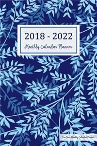 2018 - 2022 Five Year Monthly Calendar Planner