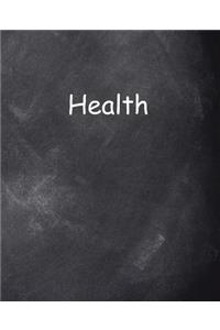 School Composition Book Health Chalkboard Style 130 Pages