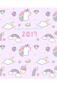 Einhorn Wochenkalender 2019