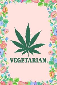 Vegetarian Cannabis Weed Journal Notebook
