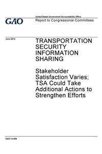 Transportation security information sharing