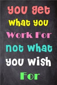 You Get What You Work for Not What You Wish for