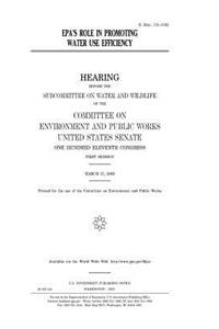 EPA's role in promoting water use efficiency
