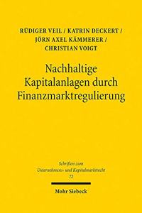 Nachhaltige Kapitalanlagen Durch Finanzmarktregulierung