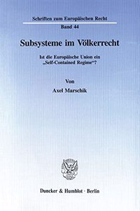 Subsysteme Im Volkerrecht