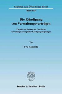 Die Kundigung Von Verwaltungsvertragen
