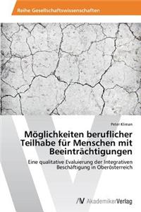 Möglichkeiten beruflicher Teilhabe für Menschen mit Beeinträchtigungen