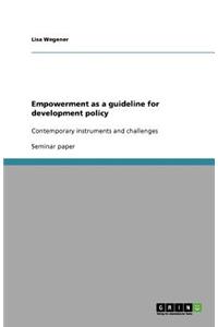 Empowerment as a guideline for development policy