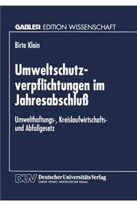 Umweltschutzverpflichtungen Im Jahresabschluß