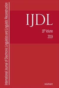 International Journal of Diachronic Linguistics and Linguistic Reconstruction