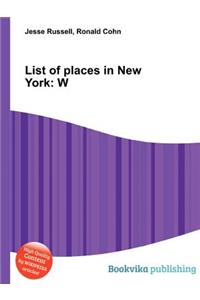 List of Places in New York