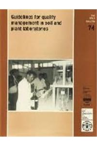 Guidelines For Quality Management In Soils And Plant Laboratories FAO