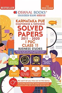 Oswaal Karnataka PUE Solved Papers I PUC Business Studies Chapterwise & Topicwise (For 2022 Exam)