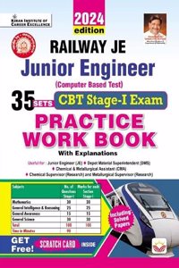Railway JE Junior Engineer CBT Stage 1 Practice Work Book Total 35 Sets 2024 Edition (English Medium)(5089)