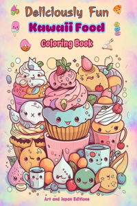 Deliciously Fun Kawaii Food Coloring Book Over 40 Cute Kawaii Designs for Food-loving Kids and Adults
