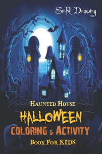 Haunted house Halloween coloring & Activity books For Kids