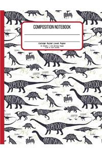 Composition Notebook College Ruled Lined Paper 55 Sheets / 110 Writing Pages 7.44 x 9.69 Inches