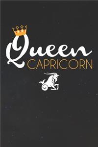 Capricorn Notebook 'Queen Capricorn' - Zodiac Diary - Horoscope Journal - Capricorn Gifts for Her