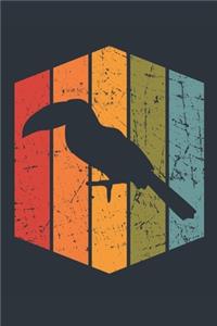 Retro Parrot Notebook - Gift for Parrot Lovers - Vintage Parrot Journal - Parrot Diary for Boys and Girls