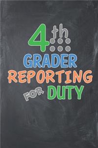 4th Grader Reporting for Duty