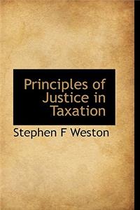 Principles of Justice in Taxation