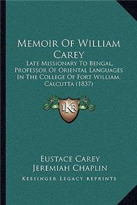Memoir Of William Carey