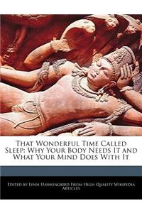 That Wonderful Time Called Sleep