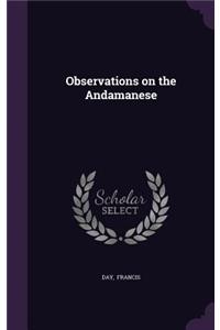 Observations on the Andamanese