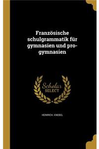 Franzosische Schulgrammatik Fur Gymnasien Und Pro-Gymnasien
