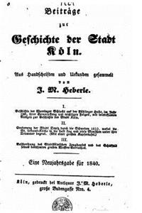 Beiträge zur geschichte der stadt Köln