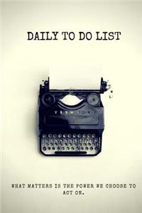 Daily To Do List 