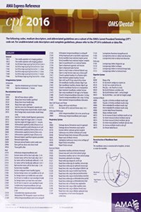 CPT 2016 Express Reference Coding Card Oms/Dental