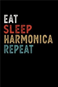 Eat Sleep Harmonica Repeat Funny Musical Instrument Gift Idea