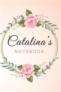 CATALINA'S Customized Floral Notebook / Journal 6x9 Ruled Lined 120 Pages School Degree Student Graduation university