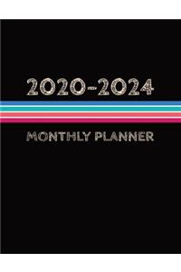 Rainbow Stripes - 2020 - 2024 Monthly Planner