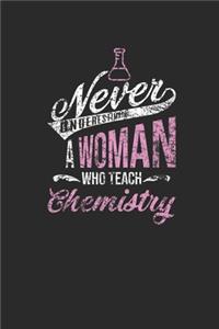Never Underestimate A Woman Who Teach Chemistry