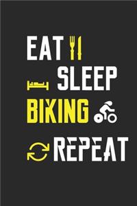 Eat Sleep Biking Repeat Notebook Journal Gifts