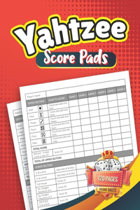 Yahtzee Score Pads: Large Print Size 8.5" x 11"