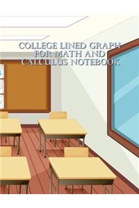 College Lined Graph For Math And Calculus Notebook