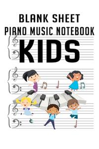 Blank Sheet Piano Music Notebook Kids