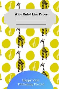 Cute Giraffe Theme Wide Ruled Line Paper