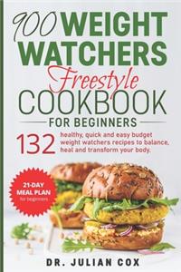 900 Weight Watchers Freestyle Cookbook for Beginners