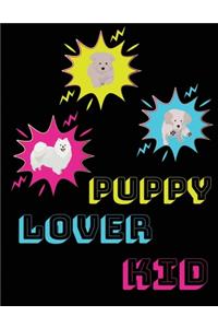 Puppy lover kid