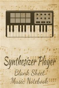 Synthesizer Player Blank Sheet Music Notebook