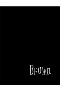 Brown Personalized Minimalist Grid Notebook - 8.5x11 100 grid pages- Matte Brown Personalized Matte Silk Cover with sturdy white pages notebook